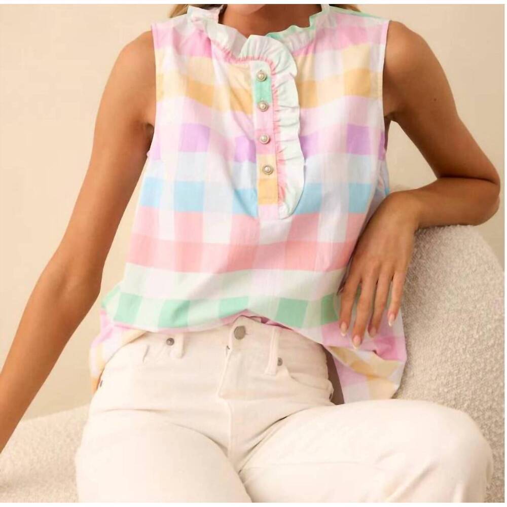 NEW PROSPERINA soiree tennysonn sleeveless top in pink